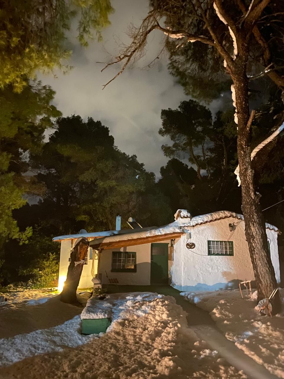 The little house covered in snow, a rare Ekali winter